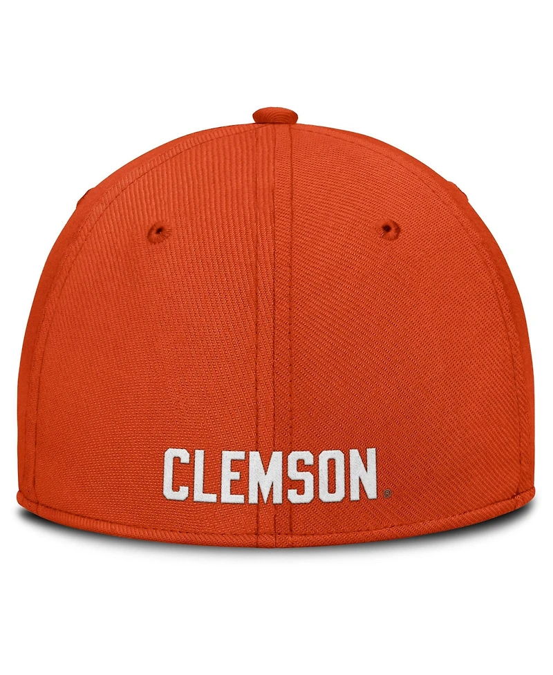 Men's Nike Orange Clemson Tigers Rise SwooshFlex Dri-fit Hat