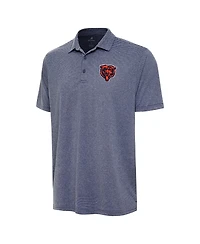 Antigua Men's Heather Navy Chicago Bears Bear Logo Scheme Polo Shirt