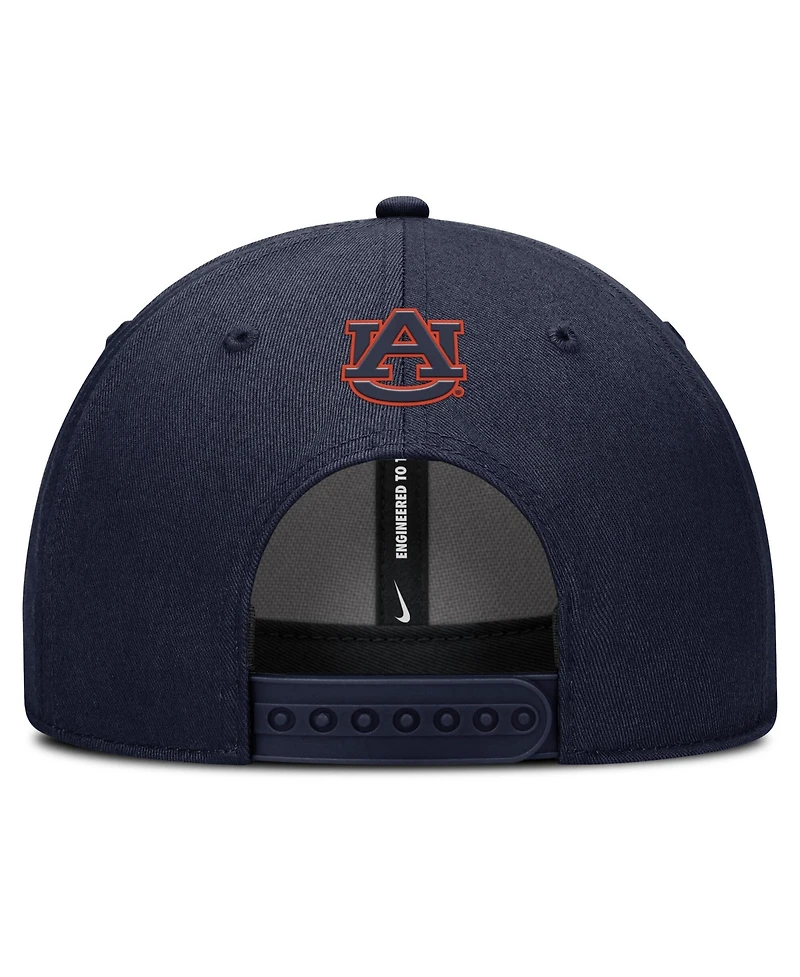 Nike Men's Navy Auburn Tigers 2025 Sideline Rise Practice Adjustable Hat