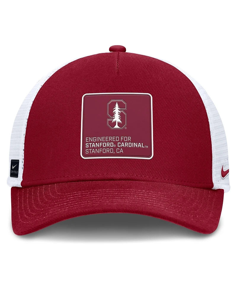 Nike Men's Cardinal/White Stanford Cardinal 2025 On-Field Rise Engineered Trucker Adjustable Hat