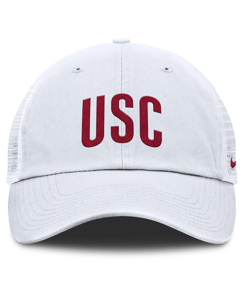 Nike Men's White Usc Trojans Club Campus Trucker Adjustable Hat