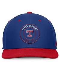 Nike Men's Royal/Red Texas Rangers Cooperstown Collection Pro Dri-fit Snapback Hat