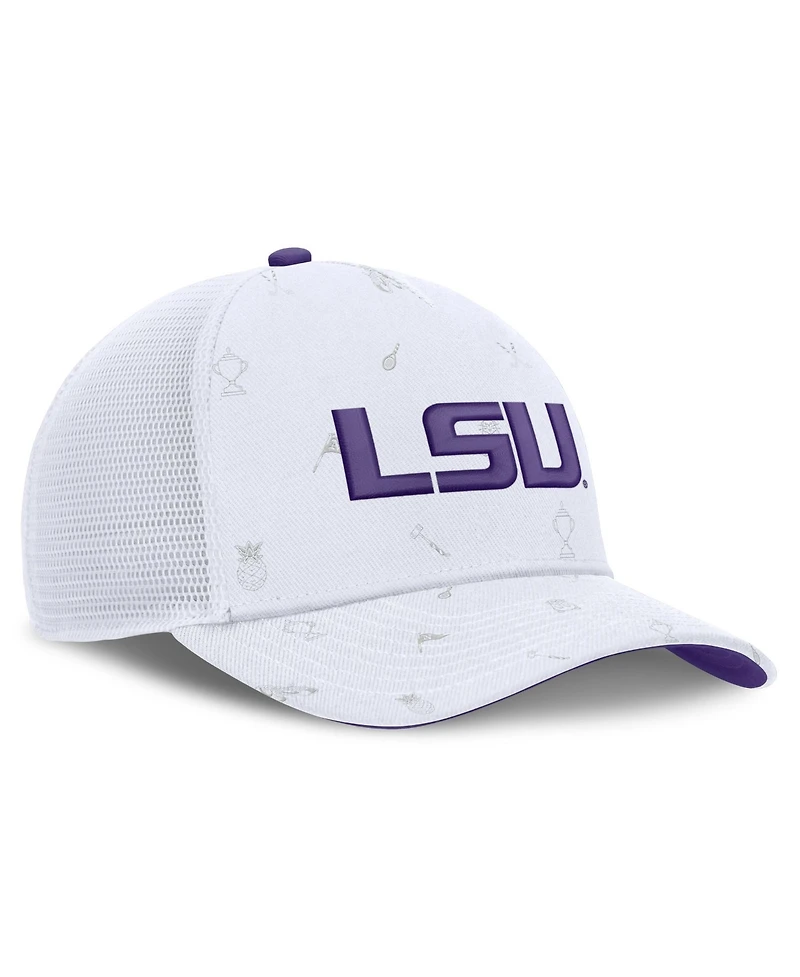 Nike Men's and Women's White Lsu Tigers Country Club Golfin' Rise Trucker Adjustable Hat