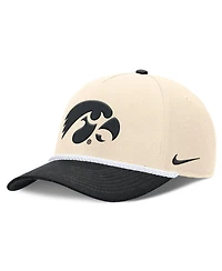 Men's and Women's Nike Natural Iowa Hawkeyes 2026 Primetime Natural 5-Panel Rope 2-Tone Rise Hat