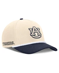 Men's and Women's Nike Natural Auburn Tigers 2026 Primetime Natural 5-Panel Rope 2-Tone Rise Hat