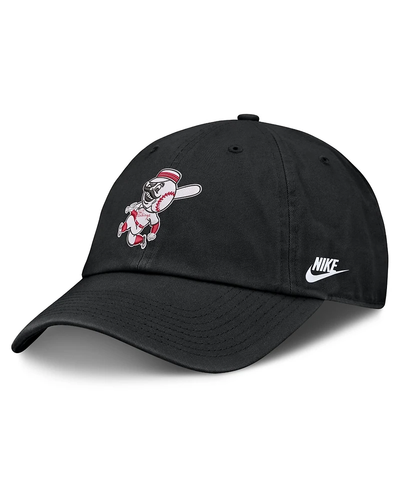 Men's Nike Black Cincinnati Reds Cooperstown Club Adjustable Hat