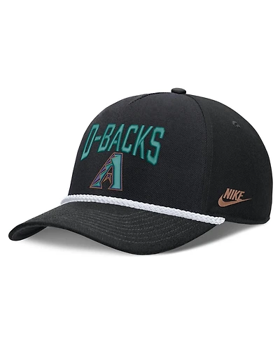 Men's Nike Black Arizona Diamondbacks Cooperstown Rise Adjustable Hat