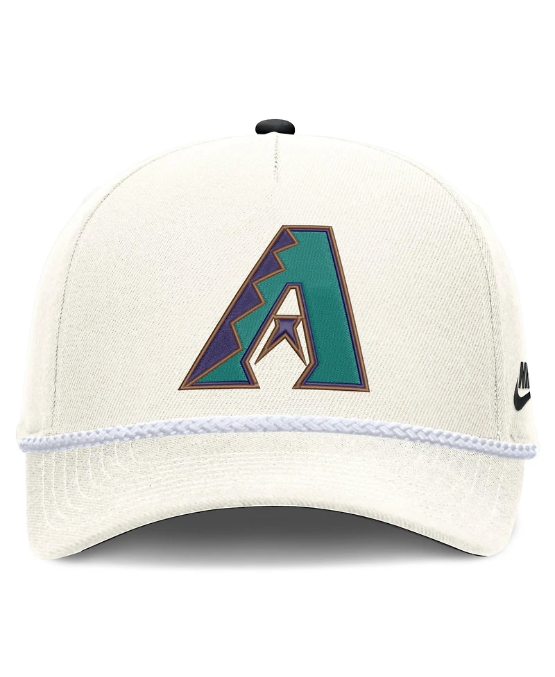 Men's Nike Cream Arizona Diamondbacks Cooperstown Rise Adjustable Hat