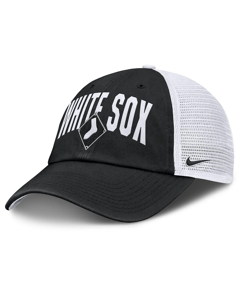 Men's Nike Black Chicago White Sox Primetime Club Adjustable Trucker Hat