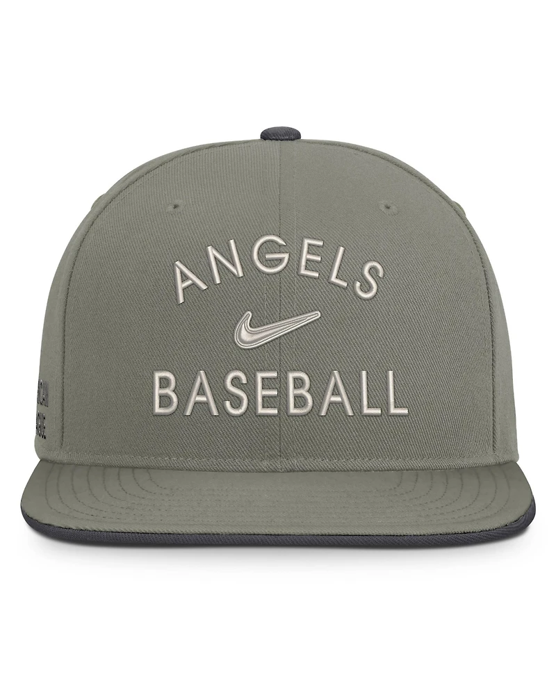 Men's Nike Olive Los Angeles Angels Pro Dri-fit snapback Hat