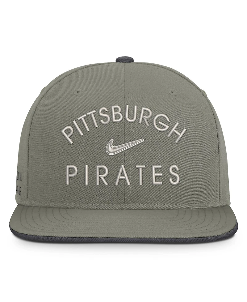 Men's Nike Olive Pittsburgh Pirates Pro Dri-fit snapback Hat