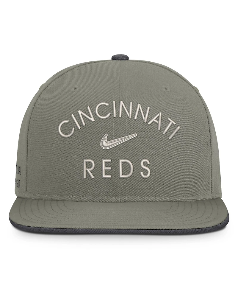 Men's Nike Olive Cincinnati Reds Pro Dri-fit snapback Hat
