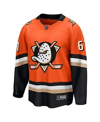 Fanatics Men's Cutter Gauthier Orange Anaheim Ducks Home Breakaway Jersey