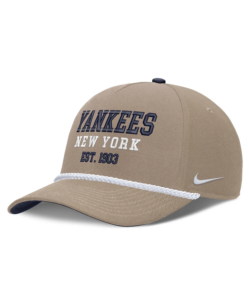 Men's Nike Khaki New York Yankees Father's Day Rope Rise Adjustable Hat