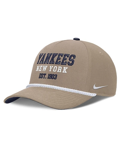 Men's Nike Khaki New York Yankees Father's Day Rope Rise Adjustable Hat