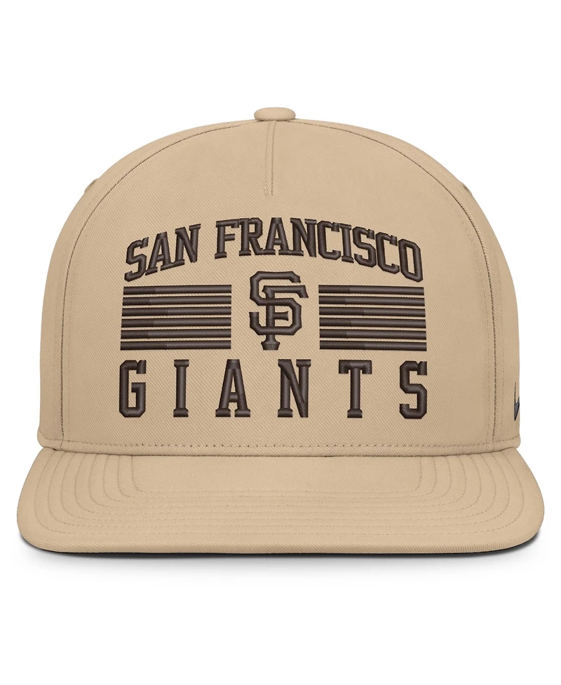 Nike Men's Khaki San Francisco Giants Desert Pro AeroBill Dri-fit Snapback Hat