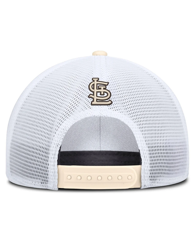 Men's Nike Natural/White St. Louis Cardinals Rise Dri-fit Trucker Adjustable Hat