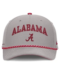 Men's and Women's Nike Gray Alabama Crimson Tide Primetime Rise Rope Adjustable Hat