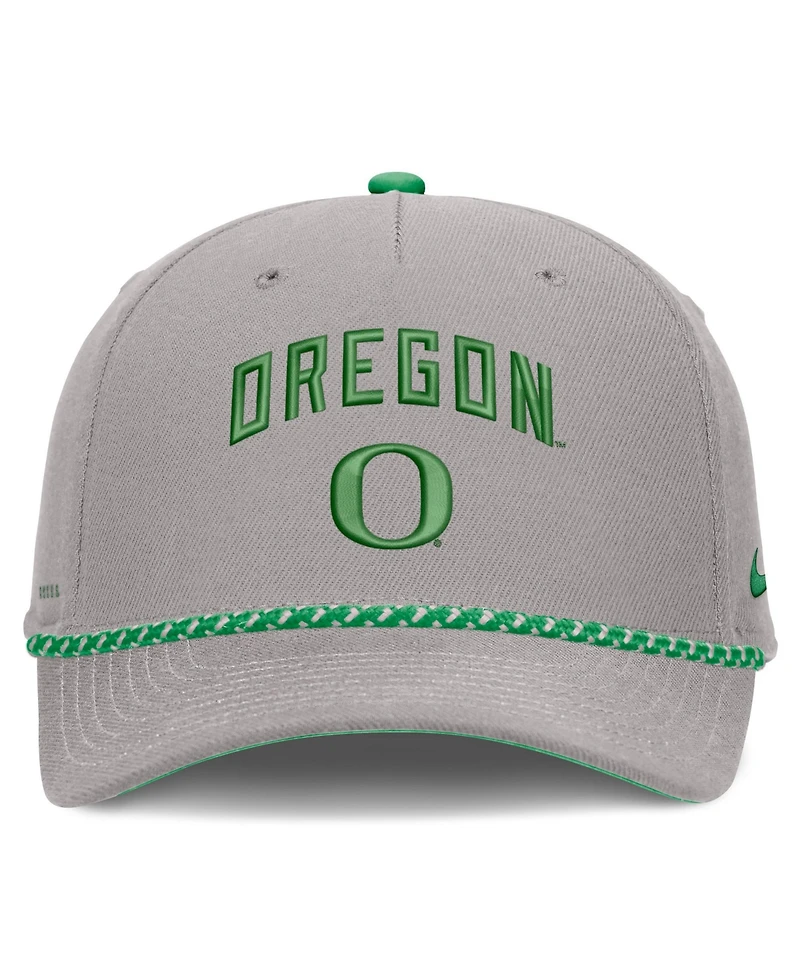 Men's and Women's Nike Gray Oregon Ducks Primetime Rise Rope Adjustable Hat