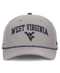 Nike Men's and Women's Gray West Virginia Mountaineers Primetime Rise Rope Adjustable Hat
