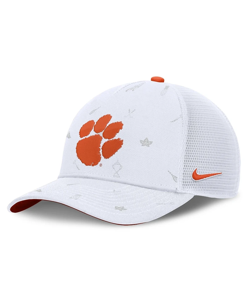 Men's and Women's Nike White Clemson Tigers Country Club Golfin' Rise Trucker Adjustable Hat
