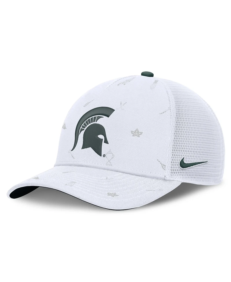 Men's and Women's Nike White Michigan State Spartans Country Club Golfin' Rise Trucker Adjustable Hat