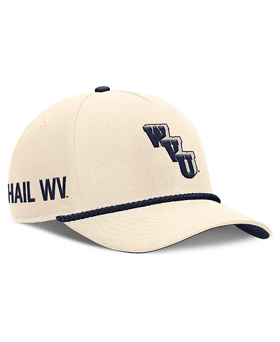 Men's and Women's Nike Natural West Virginia Mountaineers Legacy Vintage Rope Rise Adjustable Hat