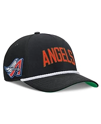 Men's Nike Black California Angels Cooperstown Collection Rise Adjustable Hat