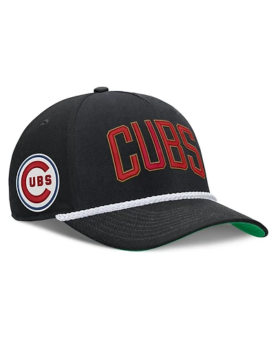 Men's Nike Black Chicago Cubs Cooperstown Collection Rise Adjustable Hat