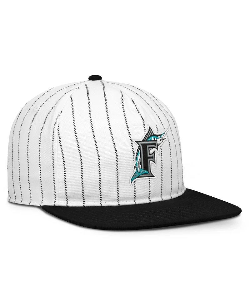 Men's Nike White/Black Florida Marlins Cooperstown Collection Pro Adjustable Hat
