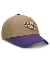 Men's and Women's Nike Beige/Purple Lsu Tigers Primetime Rise Dri-fit Adjustable Hat