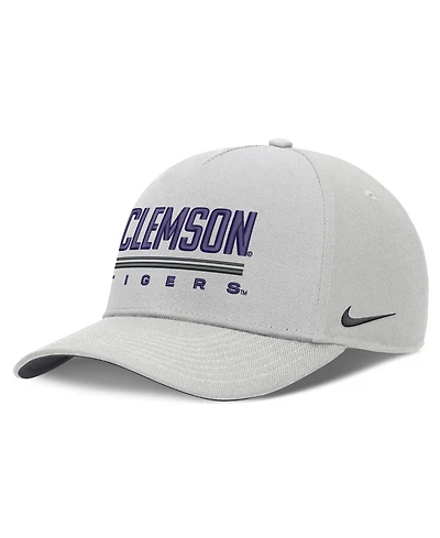 Men's Nike Gray Clemson Tigers 2026 Sideline Dri-fit Rise Adjustable Hat