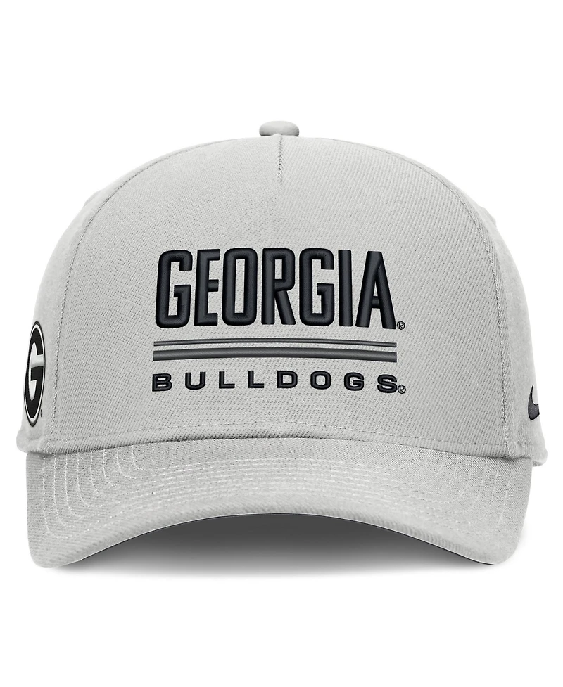 Nike Men's Gray Georgia Bulldogs 2026 Sideline Dri-fit Rise Adjustable Hat