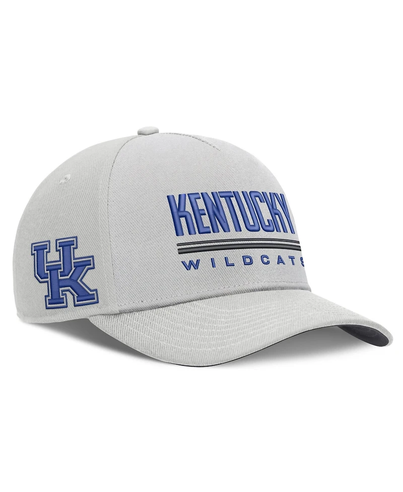Men's Nike Gray Kentucky Wildcats 2026 Sideline Dri-fit Rise Adjustable Hat