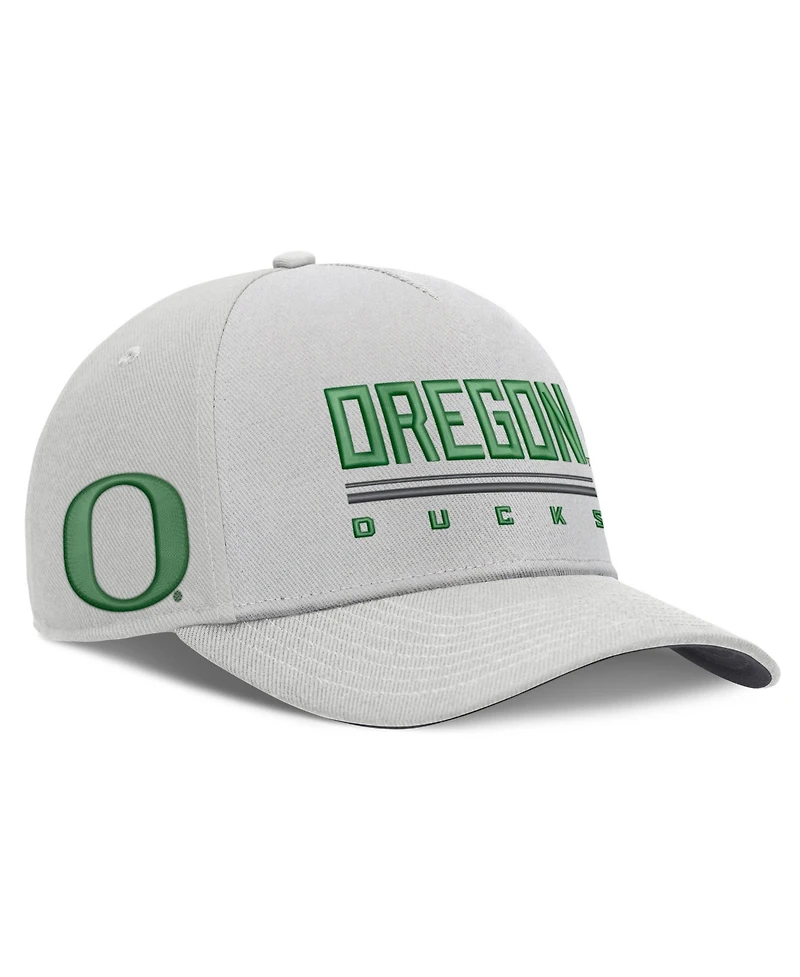 Men's Nike Gray Oregon Ducks 2026 Sideline Dri-fit Rise Adjustable Hat