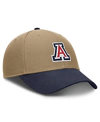 Men's and Women's Nike Beige/Navy Arizona Wildcats Primetime Rise Dri-fit Adjustable Hat