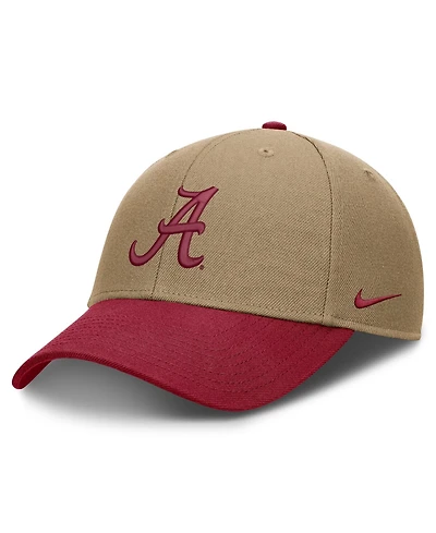 Men's and Women's Nike Beige/Crimson Alabama Crimson Tide Primetime Rise Dri-fit Adjustable Hat