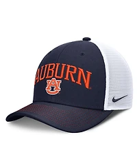 Nike Men's and Women's Navy/White Auburn Tigers Primetime Arched Trucker Adjustable Hat