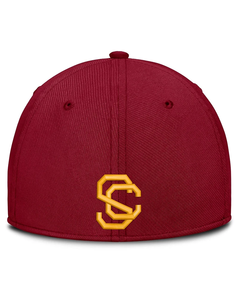 Nike Men's Natural/Crimson Usc Trojans Legacy Swooshflex Dri-fit Hat