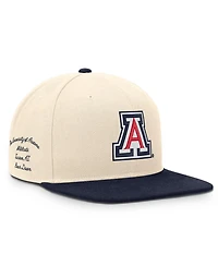 Men's and Women's Nike Natural/Navy Arizona Wildcats Campus Prep snapback Hat