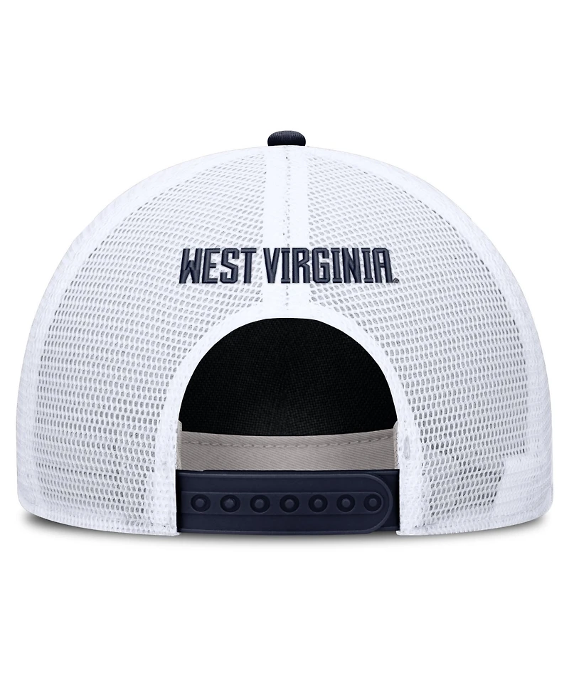Men's and Women's Nike Navy West Virginia Mountaineers 2026 On-Field Gameday Rope Trucker Adjustable Hat