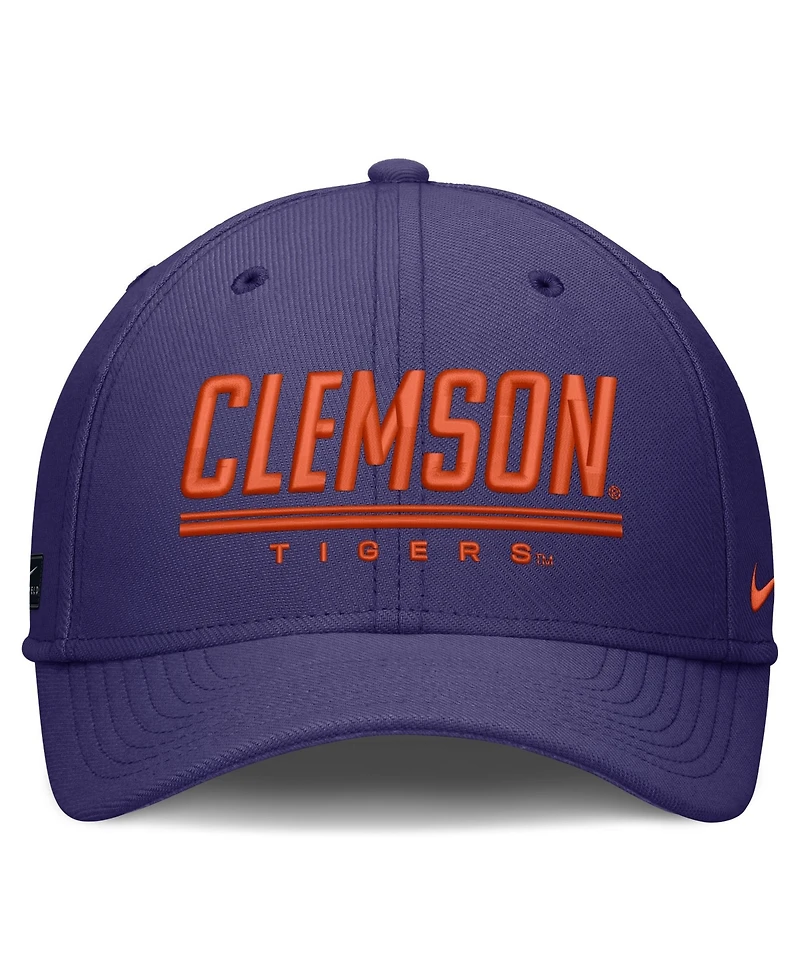 Nike Men's Purple Clemson Tigers Game Day Rise Swooshflex Hat