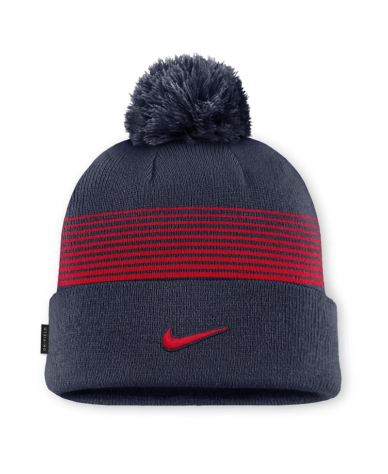 Men's and Women's Nike Navy Arizona Wildcats 2026 On-Field Cuffed Knit Hat with Pom