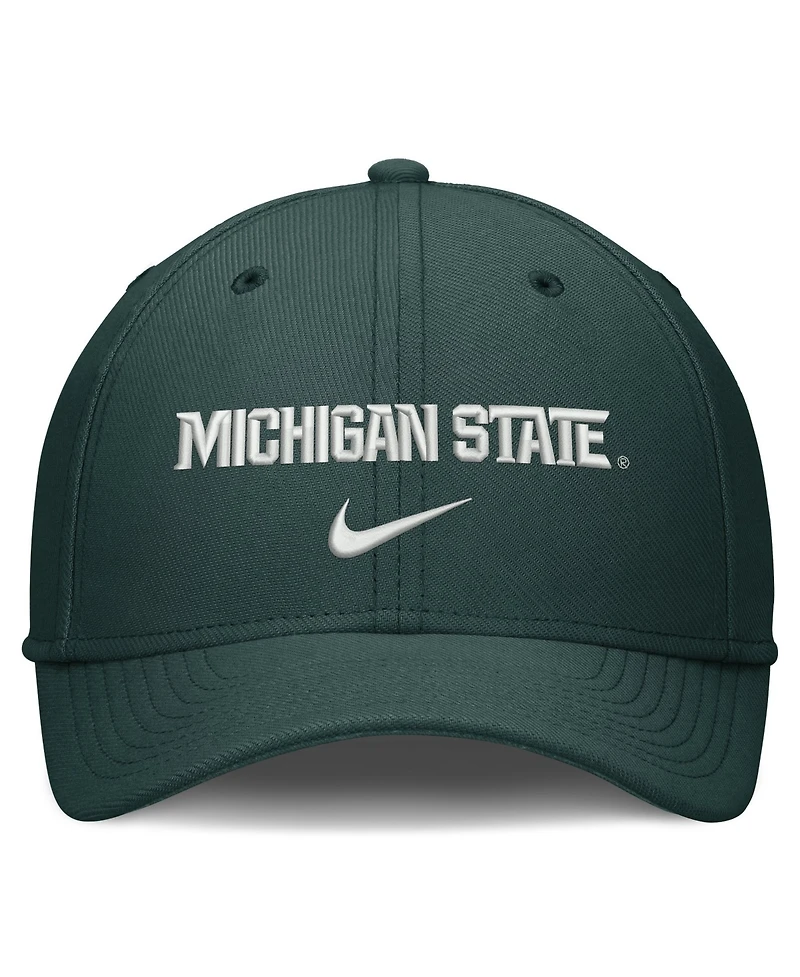 Men's Nike Green Michigan State Spartans Rise On-Field SwooshFlex Dri-fit Flex Hat