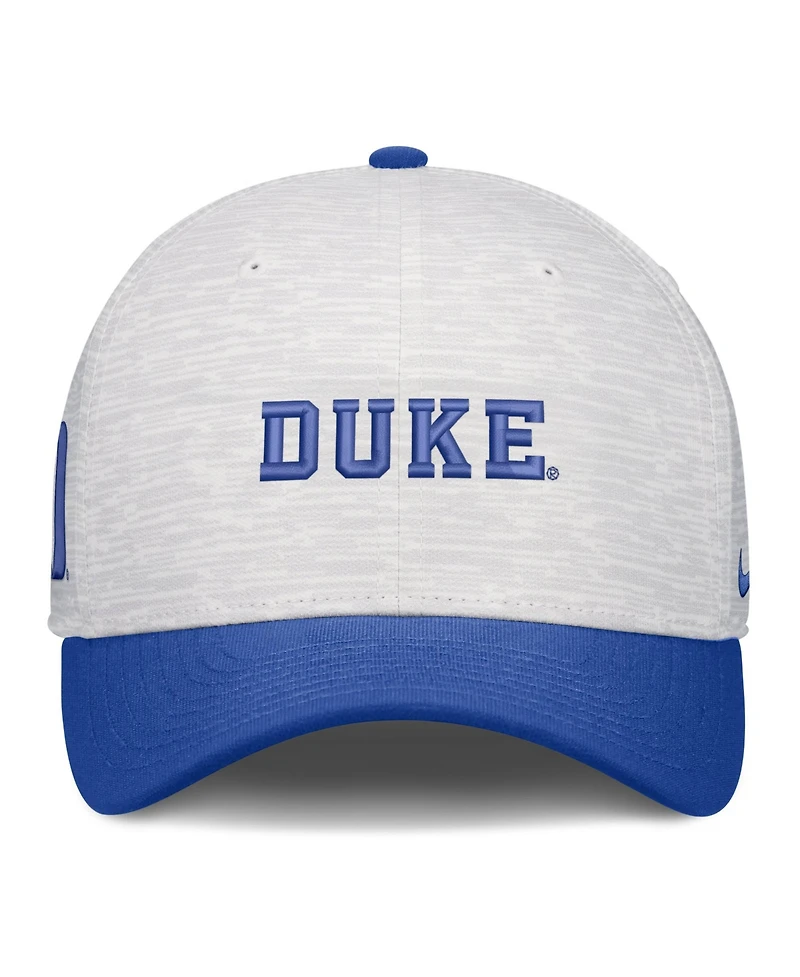 Nike Men's and Women's Gray/Royal Duke Blue Devils Primetime Rise Adjustable Hat