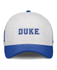 Nike Men's and Women's Gray/Royal Duke Blue Devils Primetime Rise Adjustable Hat