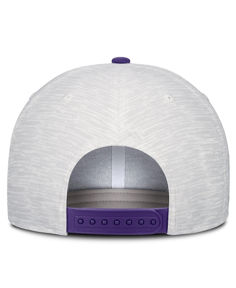 Nike Men's and Women's White/Purple Lsu Tigers Primetime Rise Adjustable Hat