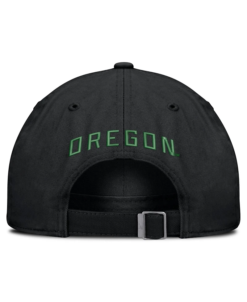 Nike Men's and Women's Black Oregon Ducks Legacy Letter Club Adjustable Hat
