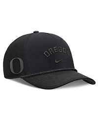 Nike Men's and Women's Black Oregon Ducks Campus Prep Tonal Rope Rise 5-Panel Adjustable Hat