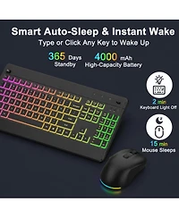 Lofree Wireless Rechargeable Rgb-Backlit Keyboard and Mouse Combo for Windows & macOS